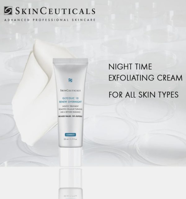 CG Derma - SkinCeuticals Glycolic 10 Renew Overnight Επανορθωτική κρέμα Νυκτός με Γλυκολικό οξύ για Ανανέωση και Λάμψη 2