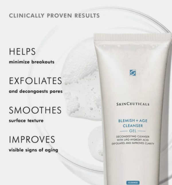 CG Derma - SkinCeuticals Blemish & Age Cleanser Gel Kaθαρισμός Προσώπου για Βαθύ Καθαρισμό και Εξυγίανση της Λιπαρής Επιδερμίδας 2